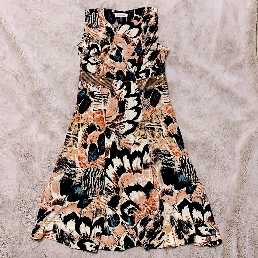 Calvin Klein sequin sleeveless dress